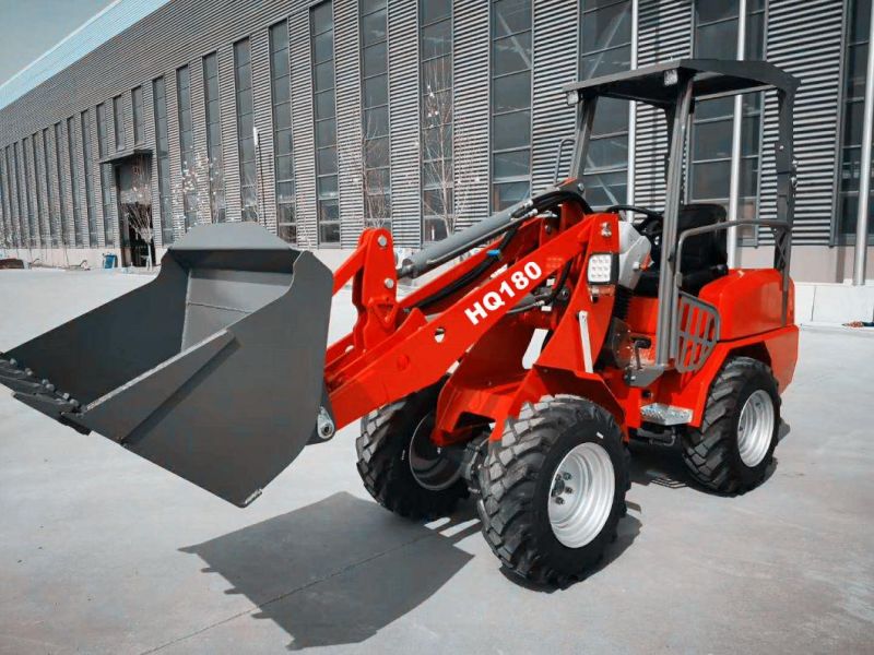 High Quality New Designed CE Wheel Loader (HQ180) with Bale Fork