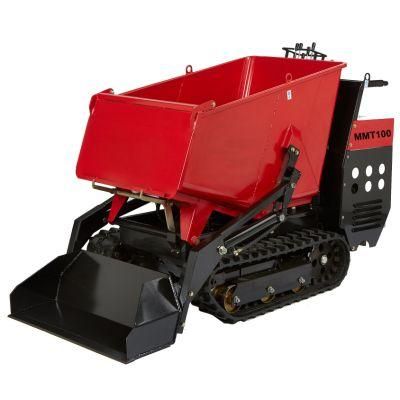 CE Approved 1200kg Loading Capacity Honda Gasoline Powered All-Terrain Mini Track Dumper