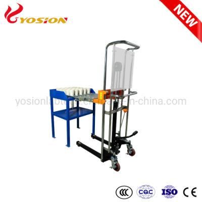 Manual Hydraulic Crucible Pot Trolley Loader for Fire Assay Laboratory