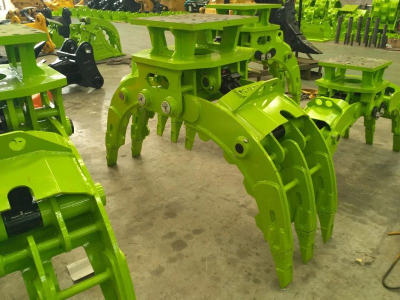 Non Rotating Stone Grapple for 8t Excavator Rock Clamp