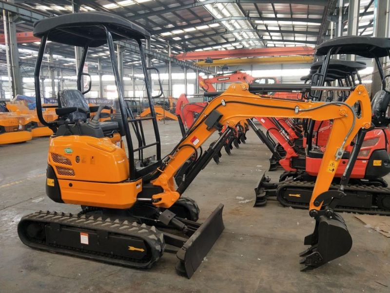 Hot Sale 2 Ton Small Cheap Mini Digger 800kg Mini Excavator Prices Construction Equipment 1ton Mini Track Digging Machine Mini Excavator for Sale CE EPA