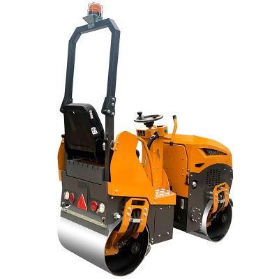 1 Ton China Manufacturer Factory Price Asphalt Steel Roller Tandem Drum Vibratory Static Compactor Mini Road Roller