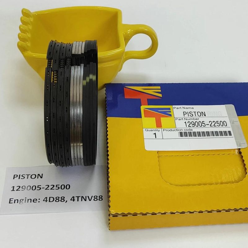 High Quality Diesel Engine Mechanical Parts Piston Ring 129005-22500 for Excavator Parts PC55mr-2 Engine Parts 4D88 4tnv88 Generator Set