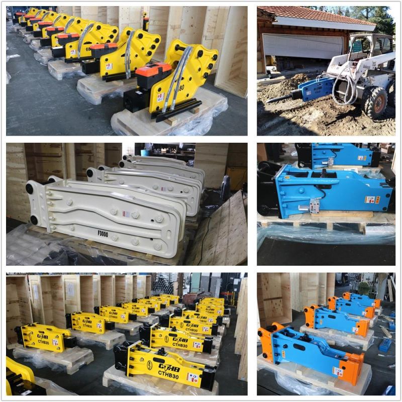 Low Noise Silenced Type Hydraulic Rock Breaker Excavator Hydraulic Concrete Rock Demo Breaker