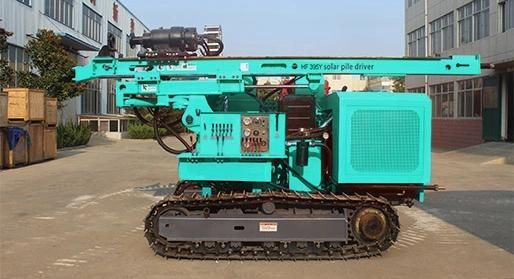 Hf395y Solar Power Photovoltaic Crawler Ground Drilling Pile Driver Rig