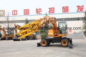 8 Wheel Excavator with Wood Grapple