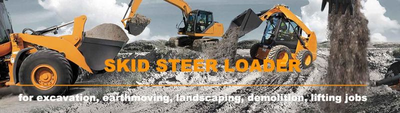 China F85W 85HP Wheel Type Skid Steer Loader for Sale with Rated Load 1050kg