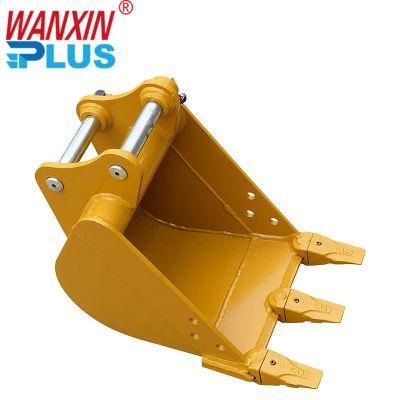 12 Months Wanxin Hubei Bonovo Kobelco Sk220 Excavator Bucket 0.45cbm-1.6cbm