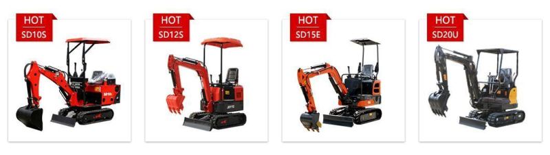 Shanding 600kg 1ton 2ton 3ton Mini Hydraulic Excavator Small/Mini/Micro Bagger with CE Certificate