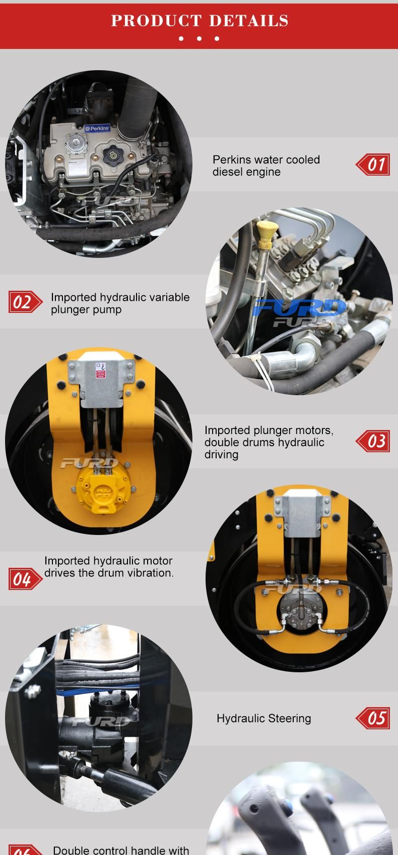 3 Ton Tyre Combined Vibratory Road Roller Compactor Pneumatic Tire Roller for Sale