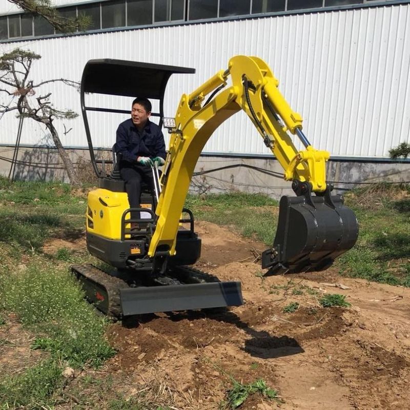 Mini Excavators CE Certificate 1.0-2.0 Ton Rubber Track Crawler Zero Tail Swing Small Hydraulic Compact Digger Excavators for Sale with Yanmar Engine