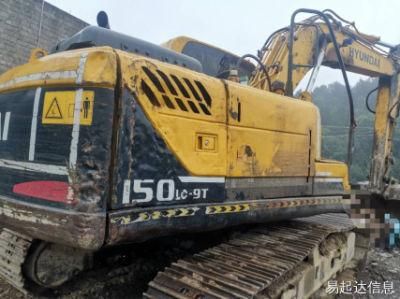Used Mini Medium Backhoe Excavator Hyundai R150LC-9 Construction Machine Second-Hand