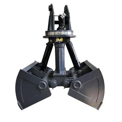 Excavator Attachment Hydraulic Clamshell Cargo Grab Bucket