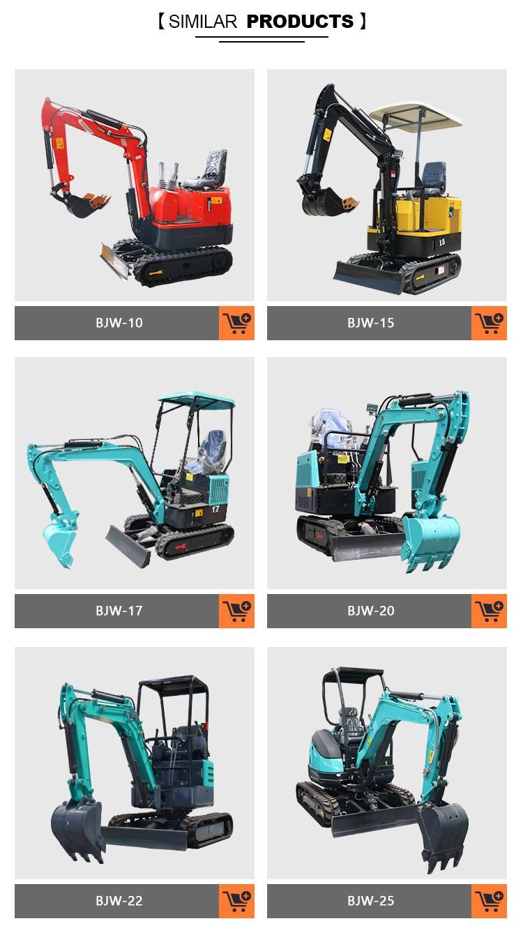 Cheap Mini Excavator Smallest Digger 1ton Garden Home Farm Excavator Made in China CE Certificate Hydraulic 1t 0.025m3 Bucket Mini Excavator for Sale