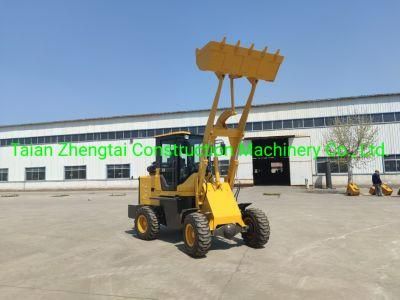 Construction Machinery Mini 1 Ton Hand Brake Front End Wheel Loader with Well-Known Brand Engine