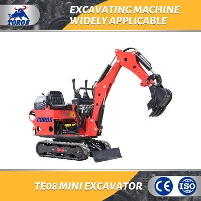 Te08 Romania Energy &amp; Mining Construction Works Manufacturing Plant Mini Track Crawler Small Excavator Micro Digger Excavator
