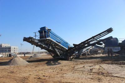 Blue on Site After Sale Service and Video Guidance Quarry Mobile Crushing Station Screen Machine