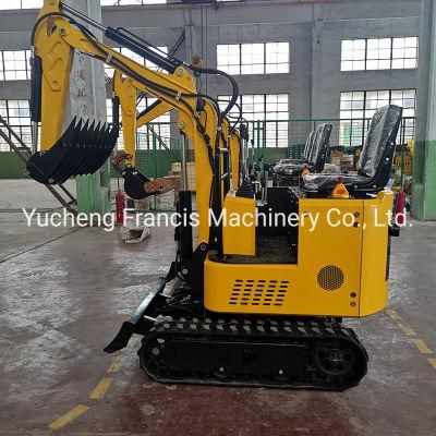 Optional Excavator Accessories 0.8 Ton 1 Ton 1.7 Ton Small Digger Hydraulic Bucket Crawler Mini Excavator with Euro 5 Engine