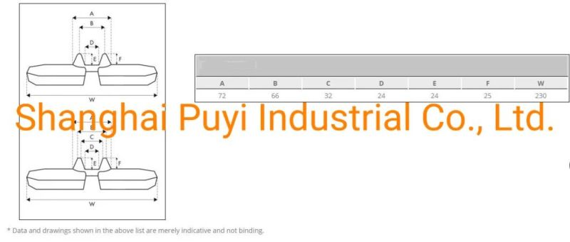 230X48X70 for Kubota Kx018.4 Excavator Rubber Track Spare Parts