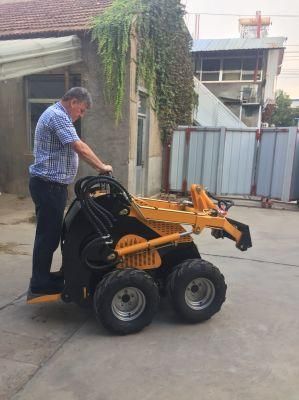 Ce Mini Skid Steer Loader with Backhoe, 4 in 1 Bucket, Fork, Attachment