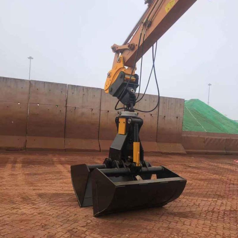 Grapple with Bucket Attachments for Grabbing Coal Sand Scrap Steel