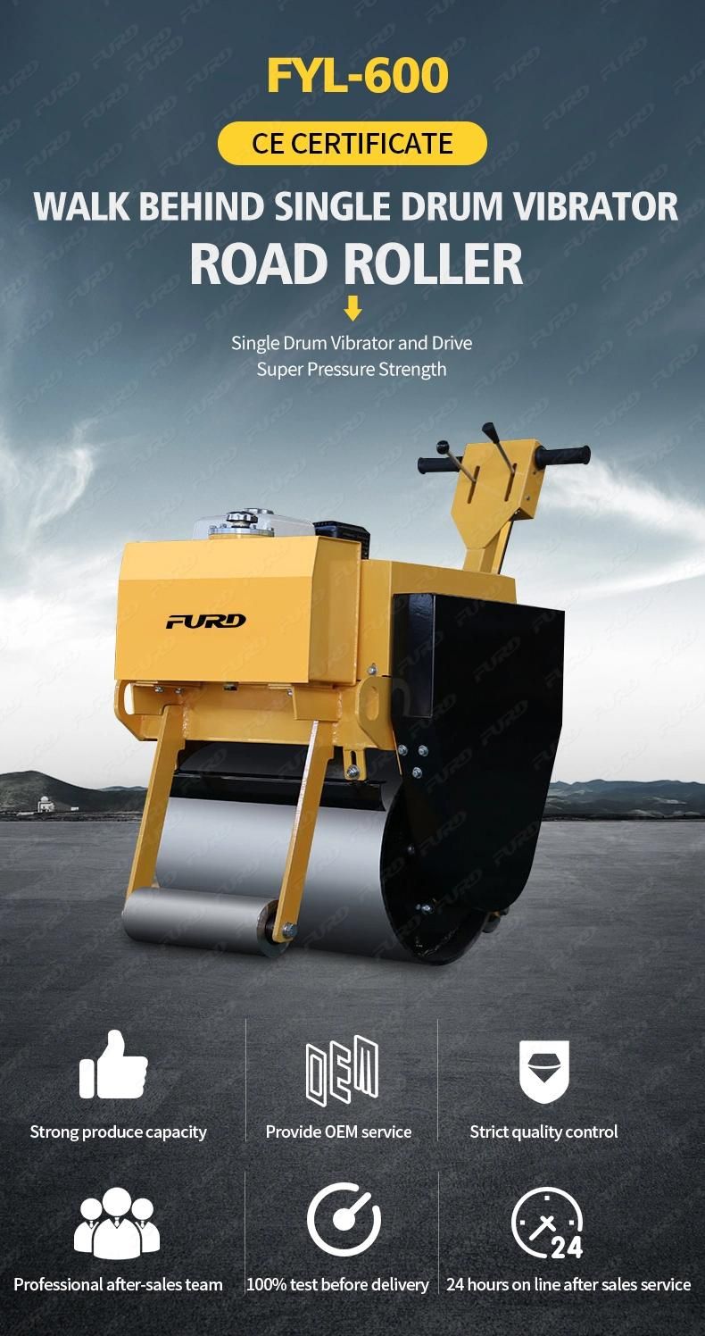 325kg Hand Guided Mechanical Single Drum Vibratory Road Roller for Sale