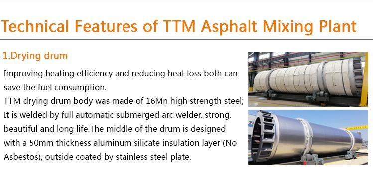 120T/H LB 1500 Asphalt Drum Mixers Asphalt Production Plant