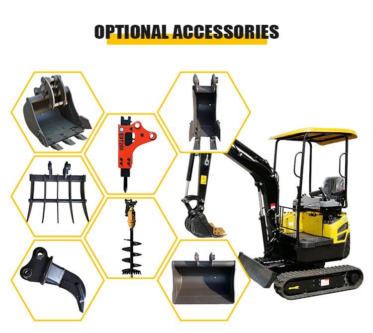 CE Approved Hydraulic Small Multifunctional Hydraulic Crawler 2 Ton Mini Excavator Sell Like Hot