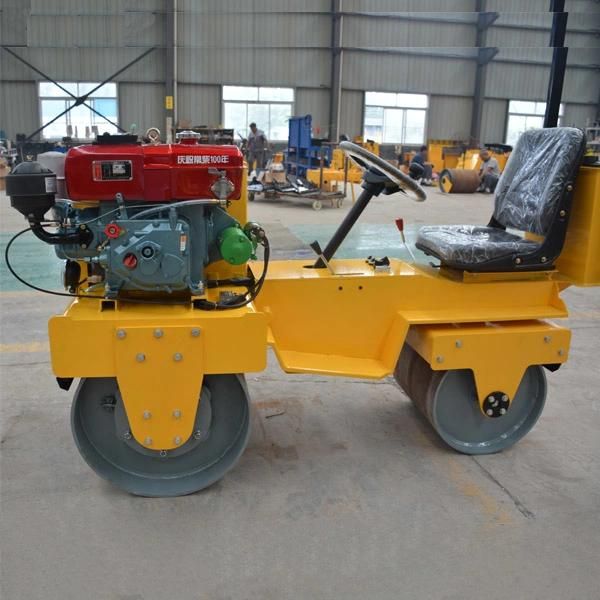 Used 850kg Mini Ride on Vibratory Tamping Roller Asphalt Hydraulic Pump Roller Machine Sale in Mongolia