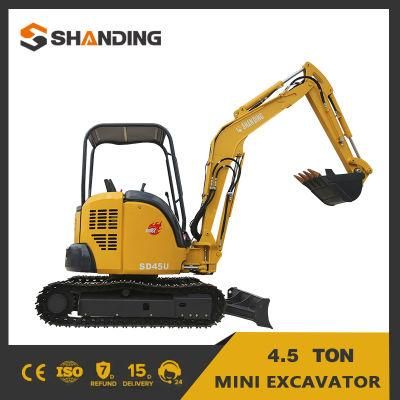Shanding SD45u 4 Ton Hydraulic Diesel China Mini Digger