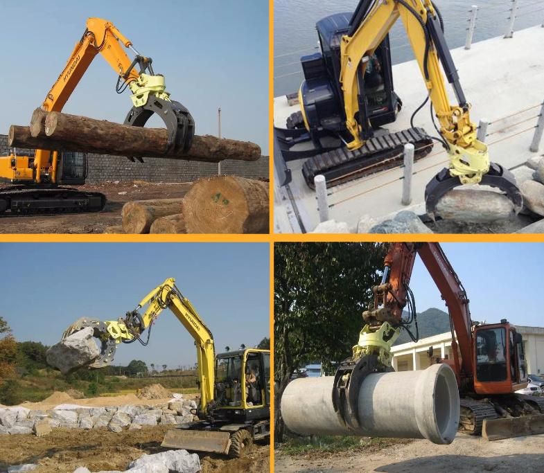 Heavy Excavator Use Wood Gripper Stone Grabber for Cat 325, Volvo Ec140 Ec290, Doosan Dx220 Dx250 Dx260, Hyundai R200 R210 R220 R290