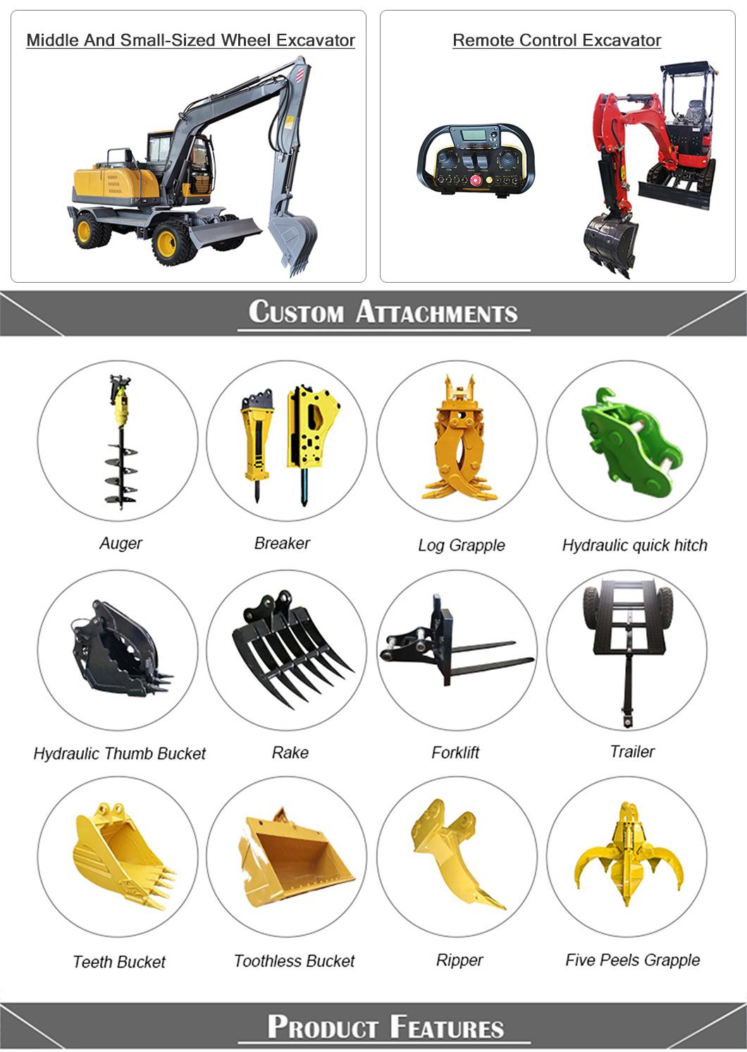 Diesel Engine Mini Tractor Excavator Manual Trench Digger Factory