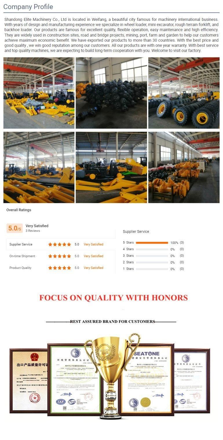 China Top Quality Farm Machinery Cheap 0.8 Ton 1 Ton Mini Front End Bucket Shovel Wheel Loader Payloader for Landscaping