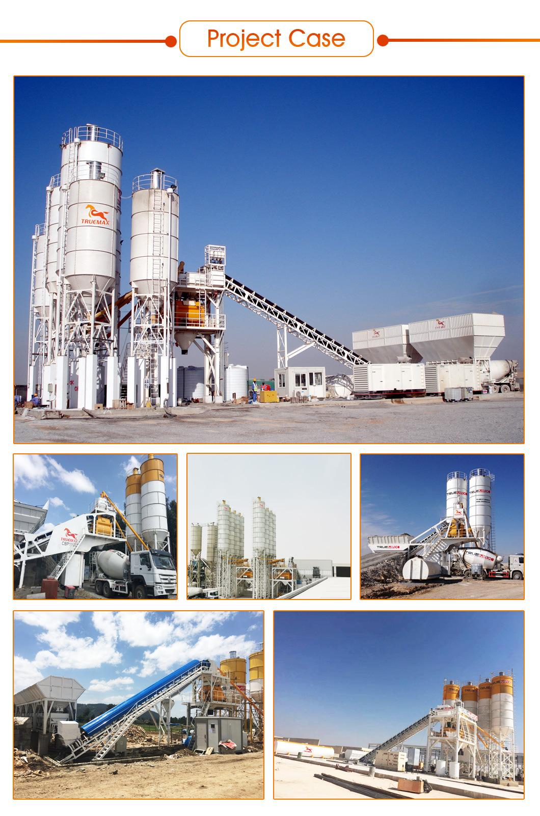 Twin Cement Mixer Concrete Batching Plant 120m3/H 2