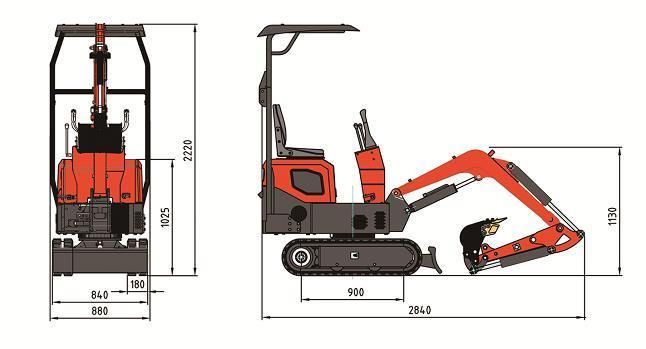 20% off CE China 0.8ton 1ton 1.8ton 2.5ton Euro5 EPA Side Swing Boom Thumb Hydraulic Rubber Track Crawler Rubber Track Micro Small Digger Factory Mini Excavator