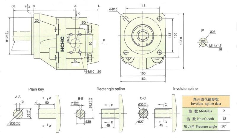 Large Displacement Hydraulic Gear Motor Cmzc with Best Price