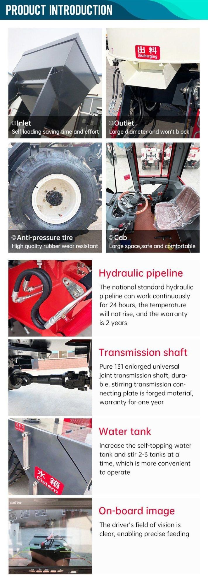 Mixing Truck Huaya Machinery New Flat Mouth Mixer Concrete Trucks