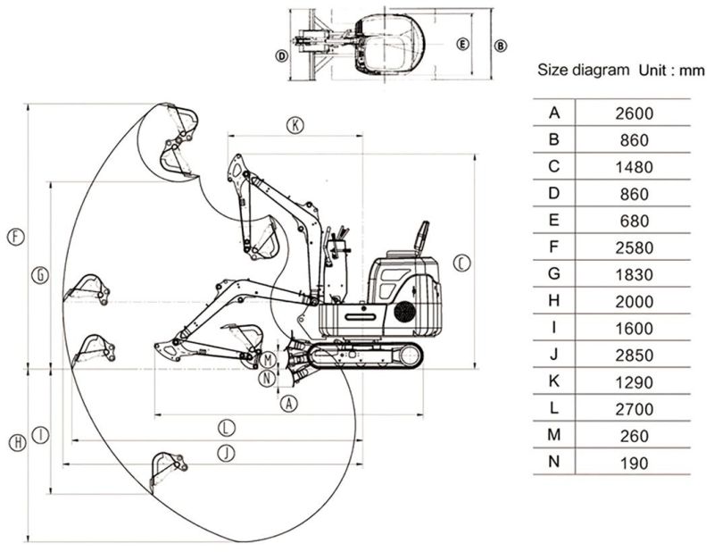 Price of Mini Portable Agricultural Hydraulic Excavator Machine EPA Engine Mini Excavator Made in China