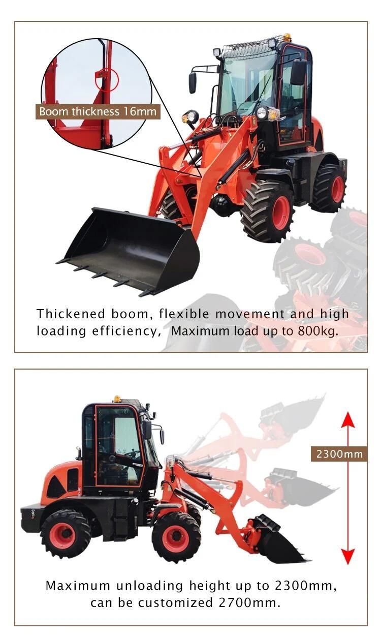 Mini Mechanical Wheel Loader Zl 08