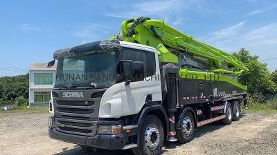 56m Scania Construction Machinery Concrete Equipment Concrete Placing Boom Beton Pumping Machine Used Truck Mounted Concrete Pump