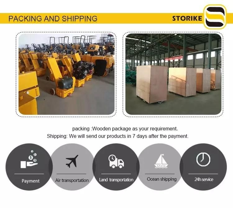 Walk Behind Gasoline Engine Concrete Floor Scarifier Machine for Sale