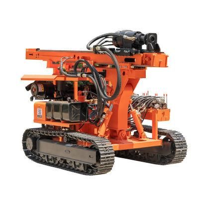 Crawler Tracked Vibratory Hydraulic Solar Screw Pile Driver