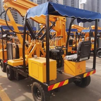 Self-Propelled Hydraulic Piling Machine with Function of Pulling Guardrail Column