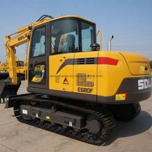 Sdlg E680f 8 Ton Chinese Flexible Operation with Low Noise Hydraulic Excavator