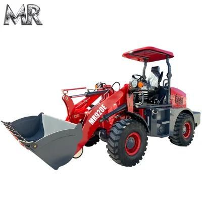 CE Sunroof 1.5 Ton Mini Front End Loader for Construction