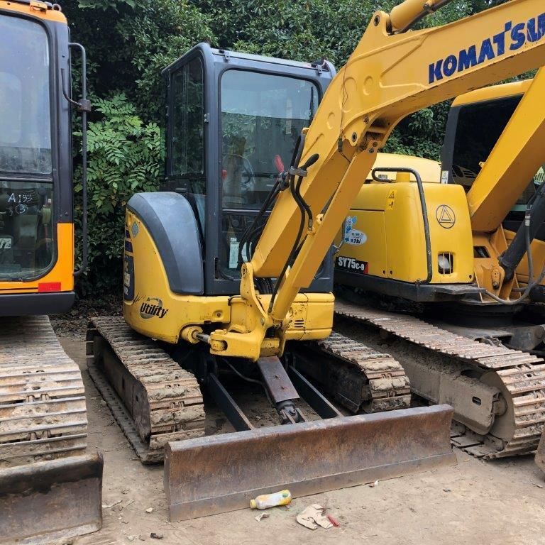 Used Komatsu PC18/PC20/PC30/PC35/PC55/PC56/PC60/PC70 Crawler Excavator with Hydraulic Breaker Line and Hammer in Good Condition