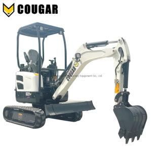 Cougar Cg20 (2.0T) Hydraulic Crawler Mini Excavator with Zero Tail and Retractable Chassis