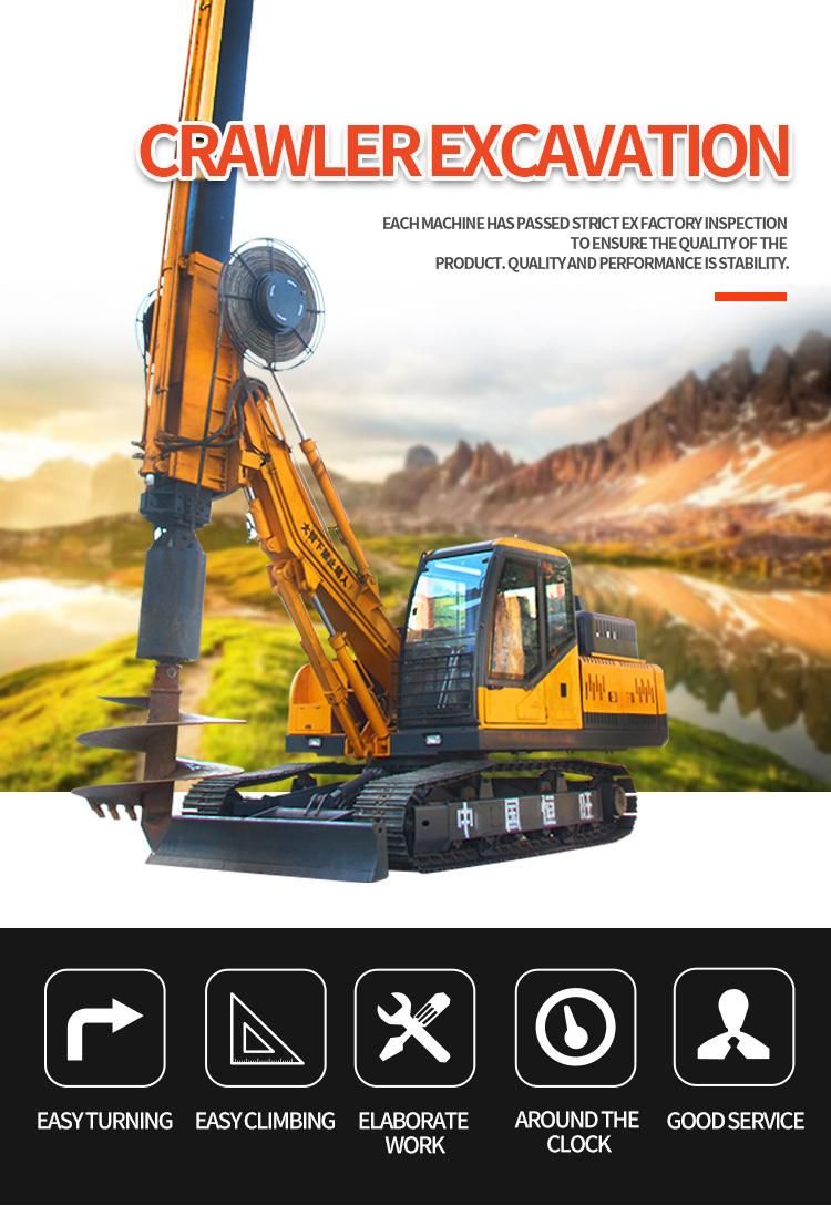 Construction Rotary Pile Driver with 10m-17m Drill Depth for Making Pile