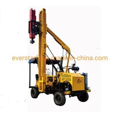 Road Safety Highway Guardrail Driver for U O Shape Pile Installation