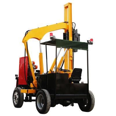 Mini Wheels Pile Driver with Air Compressor